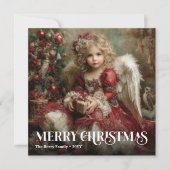 Sacred Victorian Angel Traditional Christmas Card シーズンカード (正面)