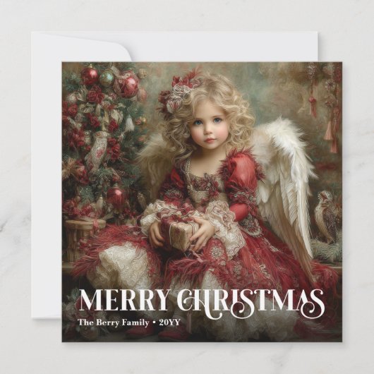 Sacred Victorian Angel Traditional Christmas Card シーズンカード (正面)
