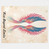 "Sacred Winged Symbol" フリースブランケット (正面(横))