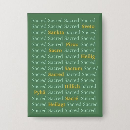 Sacred Words Button 缶バッジ (正面)