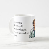 sacrifices they'll never acknowledge abuse コーヒーマグカップ (正面左)