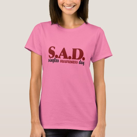 SADシングル認識度日 Tシャツ (正面)