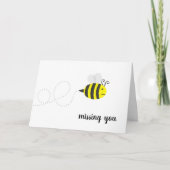 Sad 恋しく思 Bee Card「s you」 カード (正面)