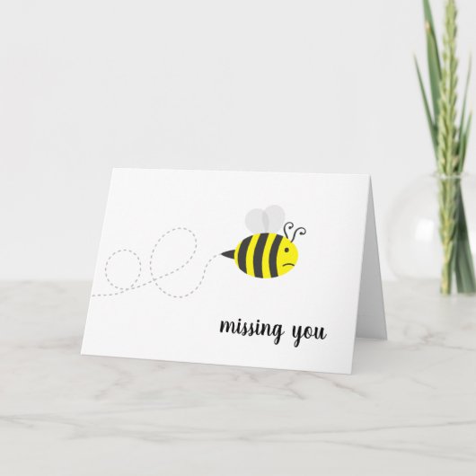 Sad 恋しく思 Bee Card「s you」 カード (正面)