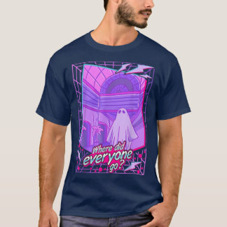 Sad 1980s Vaporwave幽霊シート幽霊美学Re Tシャツ