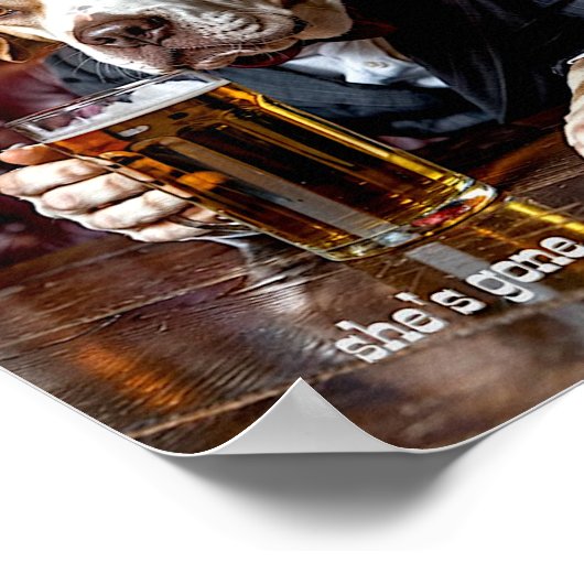 Sad and Lonely Pets Poster Print "She's Gone"  ポスター (角)