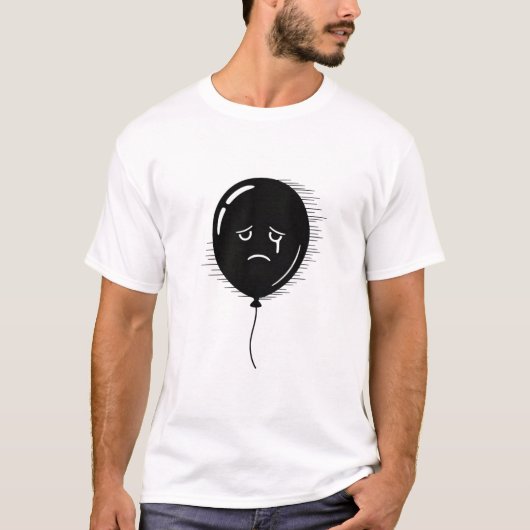 Sad Balloon T-Shirt – Deep Mood Tee Tシャツ (正面)