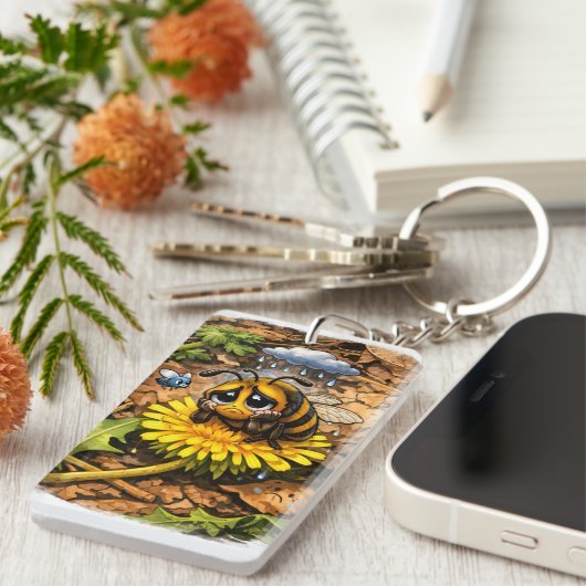 Sad bee キーホルダー (正面右)