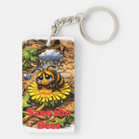 Sad bee キーホルダー (裏面)