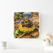 Sad Bee  スクエア壁時計 (ホーム)