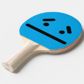 Sad Blank Face Blue Ping Pong Paddle 卓球ラケット (正面アングル)
