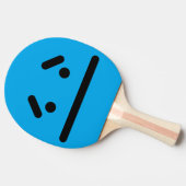Sad Blank Face Blue Ping Pong Paddle 卓球ラケット (横)