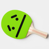 Sad Blank Face Green Ping Pong Paddle 卓球ラケット (横)