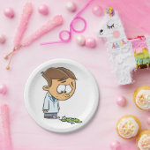 Sad Boy Scientist with Broken Experiment ペーパープレート (パーティー)