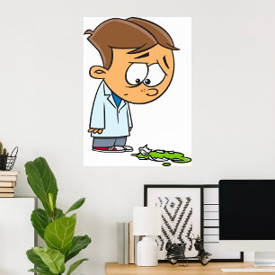 Sad Boy Scientist with Broken Experiment ポスター