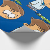 Sad Boy Scientist with Broken Experiment ラッピングペーパー