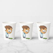 Sad Boy Scientist with Broken Experiment 紙コップ