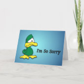 Sad Cartoon Duck-I'm Sorry Card カード (正面)