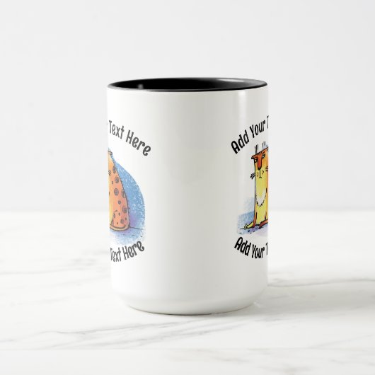 Sad Cat Coffee Mugおもしろいのテキストを追加 マグカップ (中央)