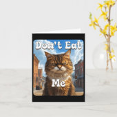 Sad Cat Resistanceは私のアドバ食べクではない カード (黄色い花)