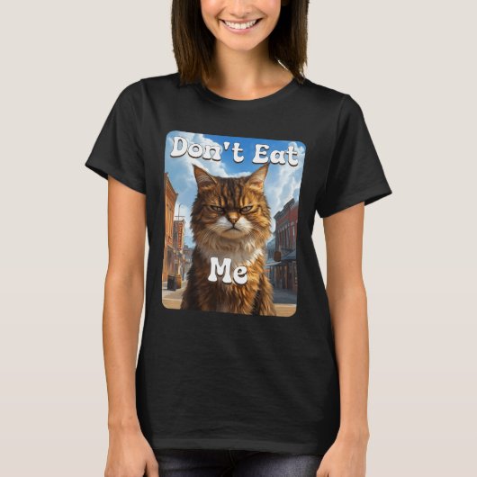 Sad Cat Resistanceは私のアドバ食べクではない Tシャツ (正面)