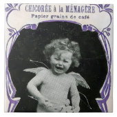 Sad Cherub Angel Print タイル (正面)