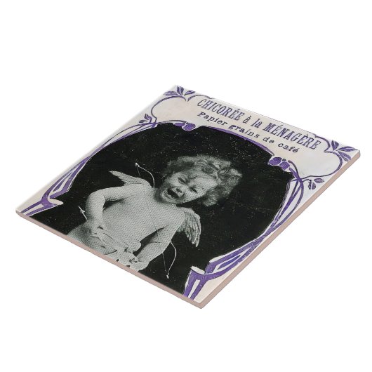 Sad Cherub Angel Print タイル (側面)