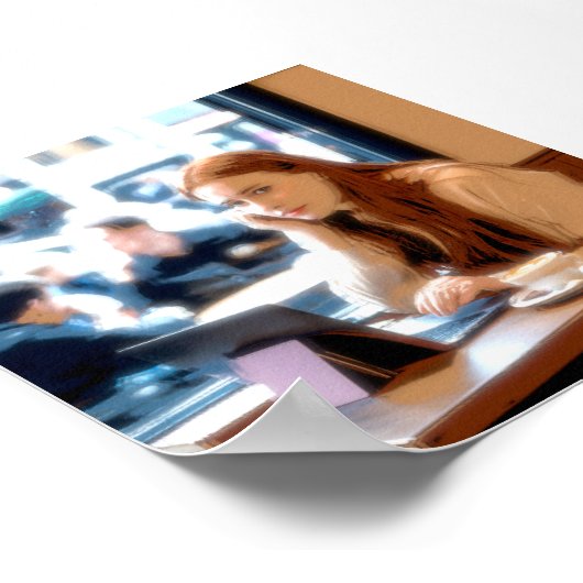 "Sad Coffee" Poster Print Wall Art design ポスター (角)