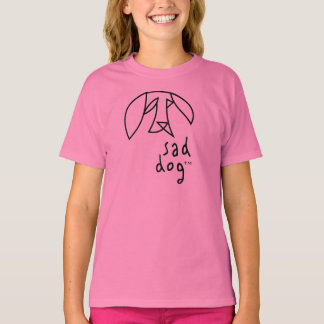 Sad Dog™ – 女の子のベビードール Tシャツ