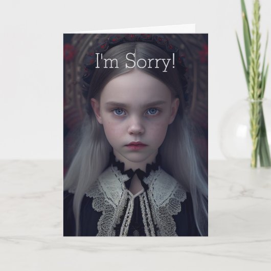 SAD FACE SORRY CARD FOR ANYONE サンキューカード (正面)