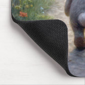 Sad Floppy-eared Rabbit With a Blanket マウスパッド (コーナー)