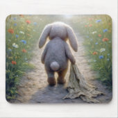 Sad Floppy-eared Rabbit With a Blanket マウスパッド (正面)