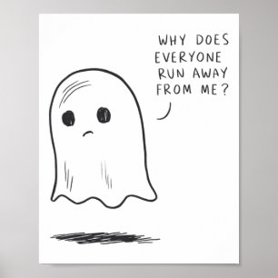 Sad Ghost なぜみんな僕から逃げていくんだろう' 冗談 ポスター