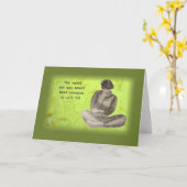 Sad Girl Support from Me カード (黄色い花)