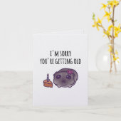 Sad Hamster Meme バースデーカード | おもしろいお誕生日おめでとうカード カード (黄色い花)