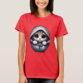 Sad Kitten  – Cute Aesthetic Cat Design Tシャツ (正面)