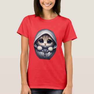 Sad Kitten  – Cute Aesthetic Cat Design Tシャツ
