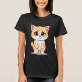 Sad Kitten Meme Standing Cat Silly Funny Cat Lover Tシャツ (正面)