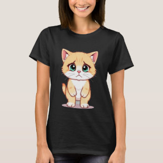 Sad Kitten Meme Standing Cat Silly Funny Cat Lover Tシャツ