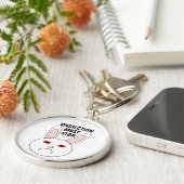 Sad Lab Rabbit Keychain キーホルダー (側面)