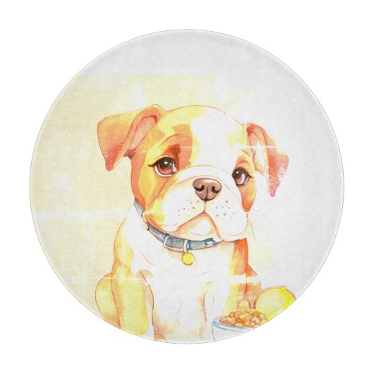 Sad little Bulldog カッティングボード (正面)