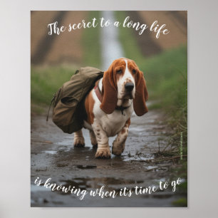 Sad & Lonely Petsポスタープリント: Basset Secret ポスター