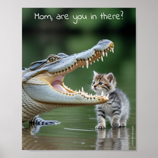 Sad Lonely Pets Poster Print: Mom Are You in There ポスター (正面)