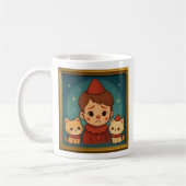 Sad Pierrot and Cats Mug コーヒーマグカップ (左)