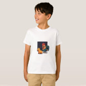 Sad Rooster and Tiny Dinosaur Kids Tシャツ (正面フル)