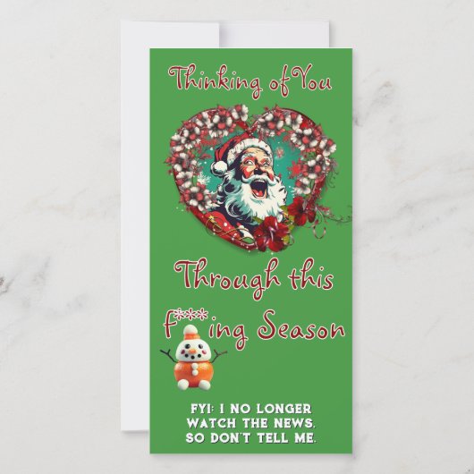 Sad Santa Be Happy （1人から）フラットカード (裏面)