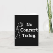 Sad Stick Figure Music Concert Lovers Tee - No Con カード (正面)