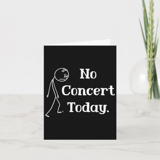 Sad Stick Figure Music Concert Lovers Tee - No Con カード (正面)
