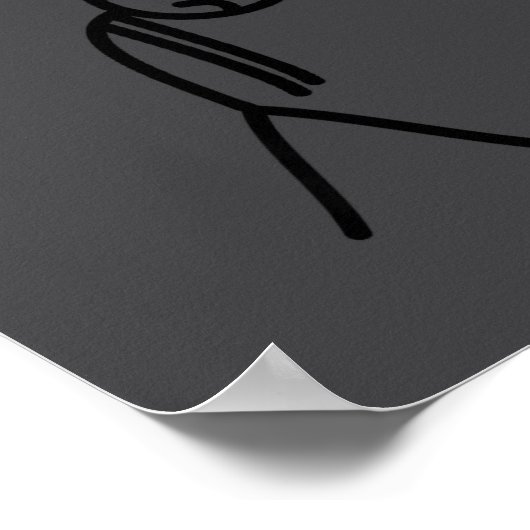 Sad Stick Man Figure Fisherman No Fishing Today Fa ポスター (角)