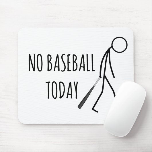 Sad Stickman with Baseball Bat マウスパッド (マウス)